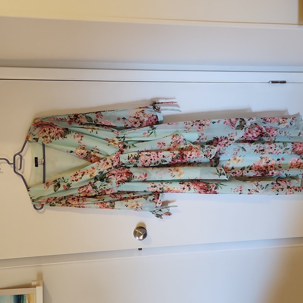 UK2LA floral print high-low dress